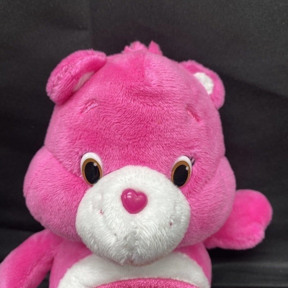 Care Bears Cheer Bear 8” Soft Pink Plush Stuffed Just Play 2015 Rainbow toy - Picture 2 of 8